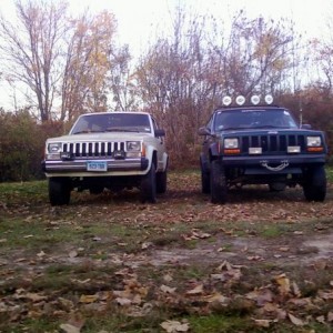 My buddy's 1984 Pioneer and my '89 SE. Both with 3"