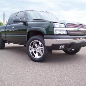 The day after I bought the wheels and tires.  My mirrors and smooth bumper cap were being color matched so thats why I had those loaner HD mirrors on.
