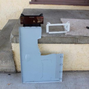 Notice the computer side case cut up