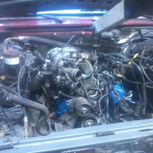Just sitting in there. But hooked up and running within the hour. And it does run good !